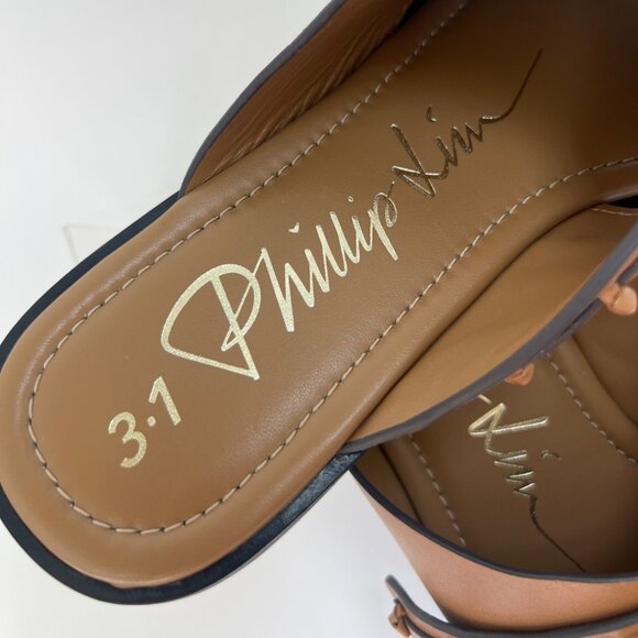 3•1 Phillip Lin Crossover Slides Brown Sandals with Leather Craft Size 41 US11 - Picture 8 of 11